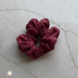 Corduroy Scrunchie in Deep Mauve